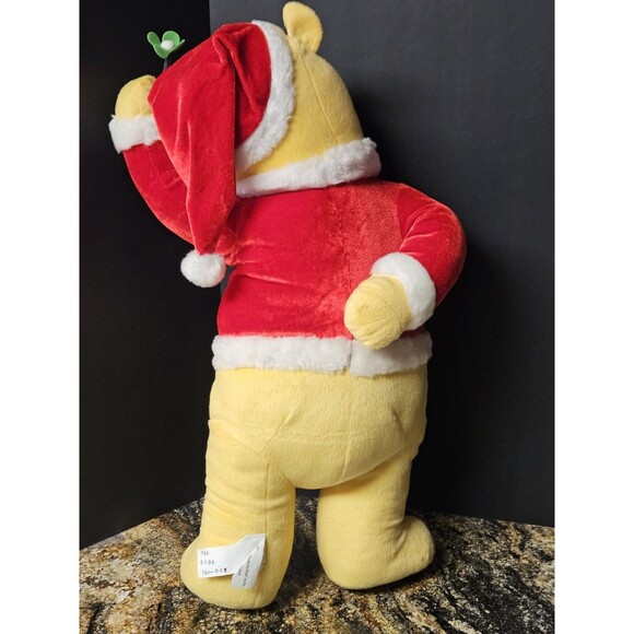 Gemmy stuffed large Winnie the Pooh Xmas 25" decor mistletoe plush door greeter - Picture 6 of 8